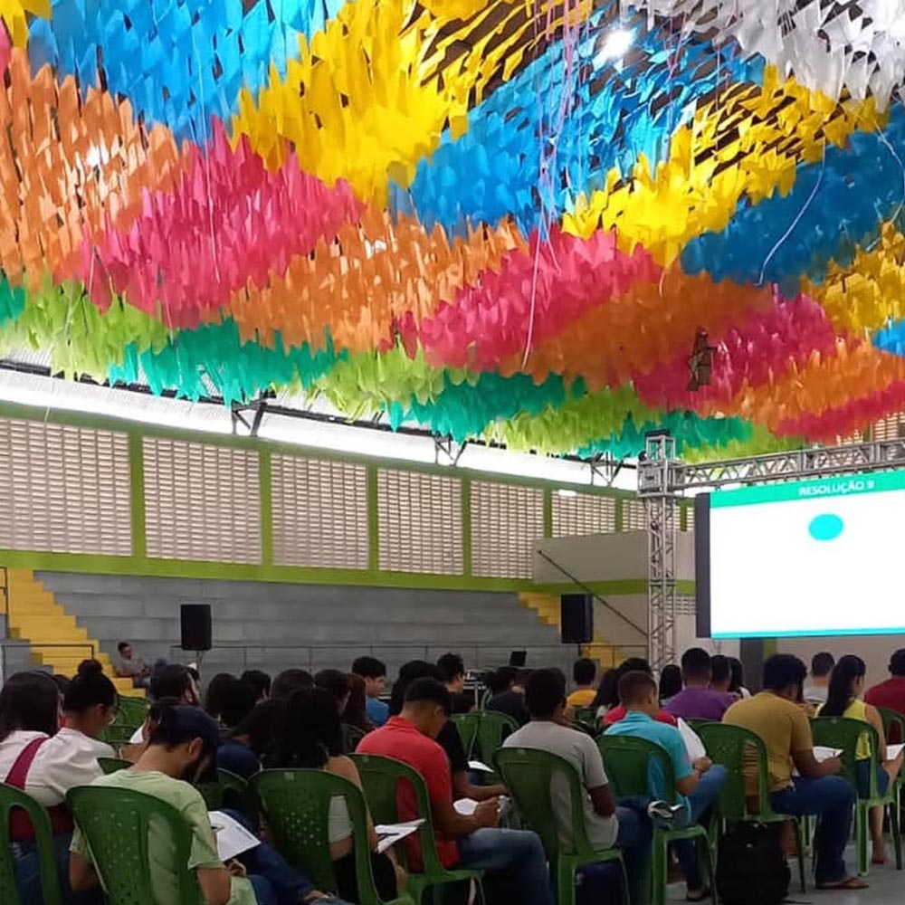 Ginásio lotado e muito conhecimento para os nossos alunos. Vamos em frente! 